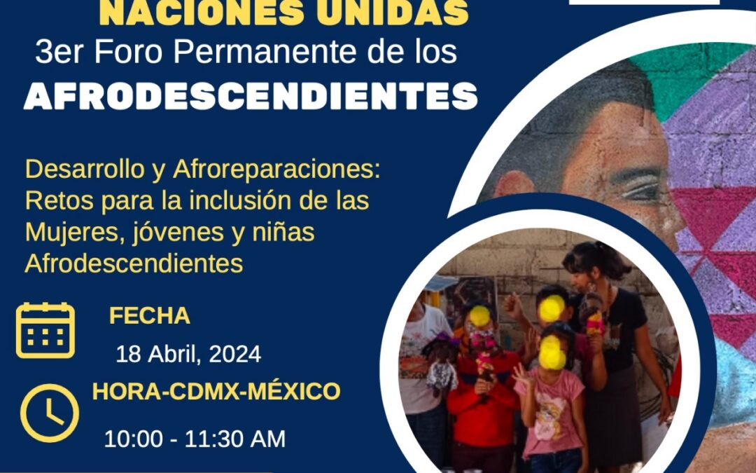 Desarrollo y Afroreparaciones: retos para la inclusión de las mujeres, jóvenes y niñas afrodescendientes